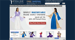 Desktop Screenshot of mypraisedancewear.com