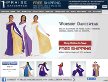 Tablet Screenshot of mypraisedancewear.com